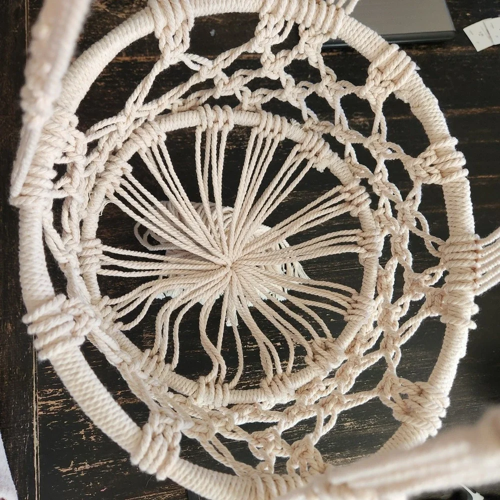 Handmade Macrame Plant Hanger Basket Boho Tassel Indoor Hanging‎ Planter Cotton
